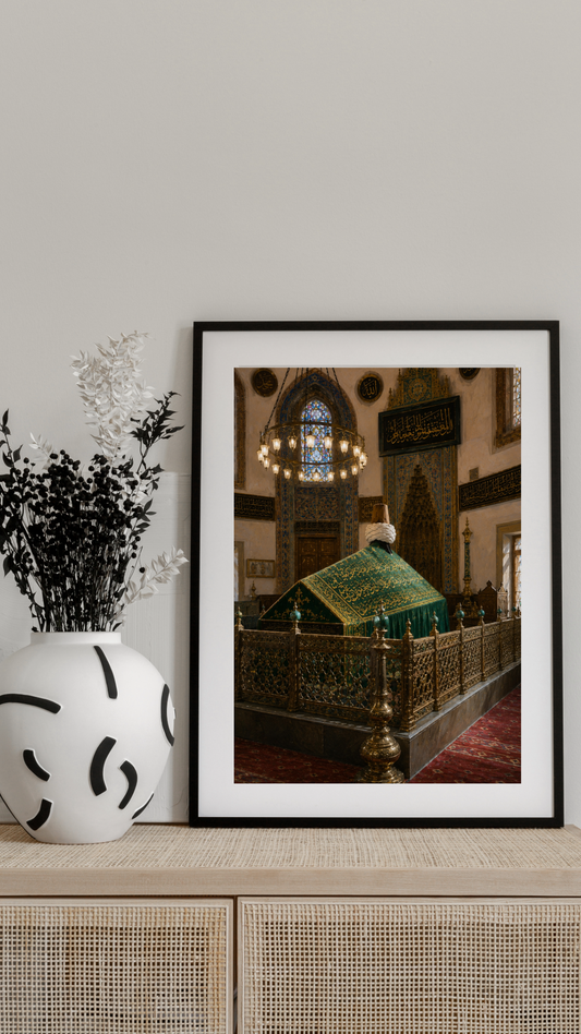 Limited Edition PRINT of my Original Acrylic Painting of Mevlana Rumi Tomb, Konya, Turkey - Muslim Painting on Cartridge Paper - No Frame (Size: A4 & A3)