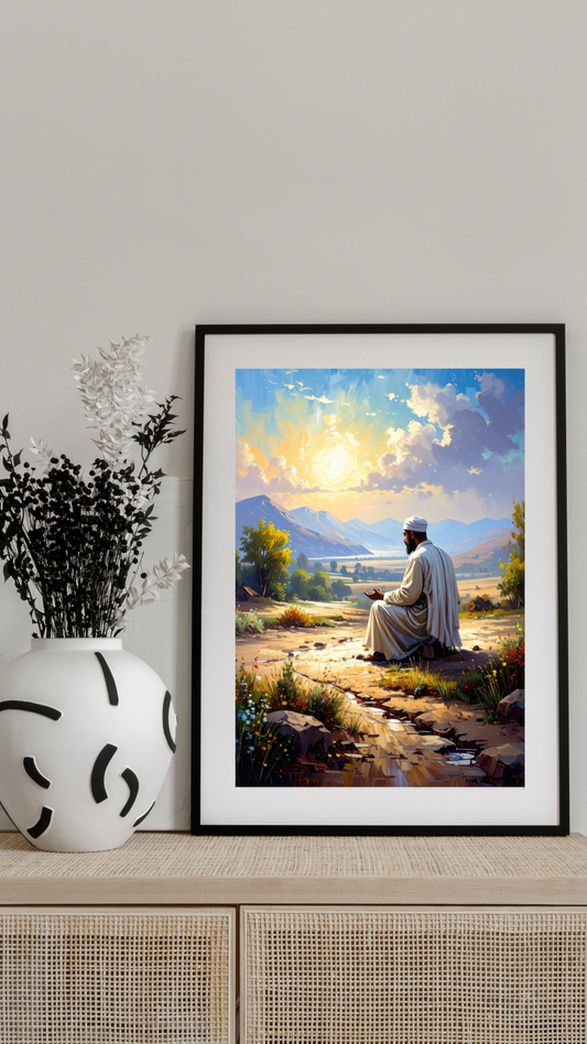 Limited Edition PRINT of my Original Mystical Muslim on Cartridge Paper - No Frame (Size: A4 & A3)