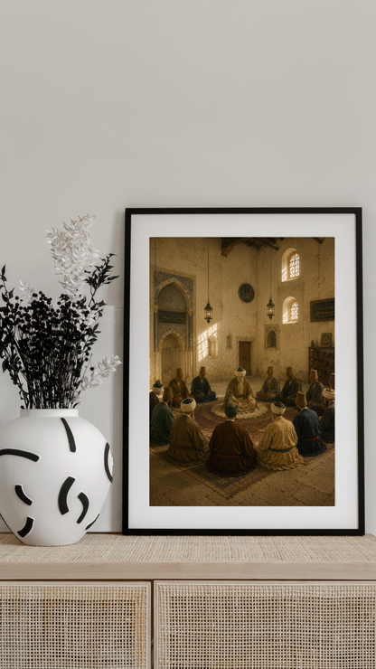 Limited Edition PRINT of my Original Mystical Muslim Ancient Sufi Zikr on Cartridge Paper - No Frame (Size: A4 & A3)