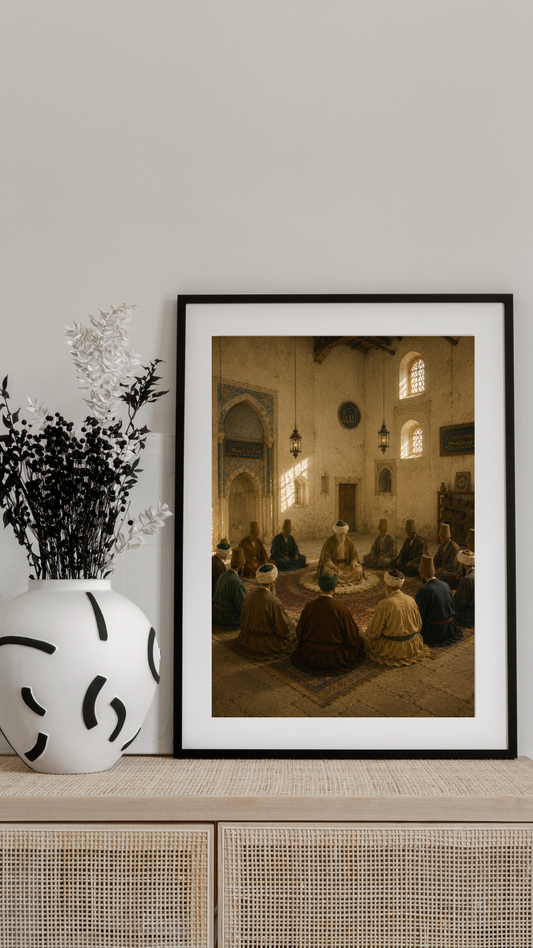 Limited Edition PRINT of my Original Mystical Muslim Ancient Sufi Zikr on Cartridge Paper - No Frame (Size: A4 & A3)