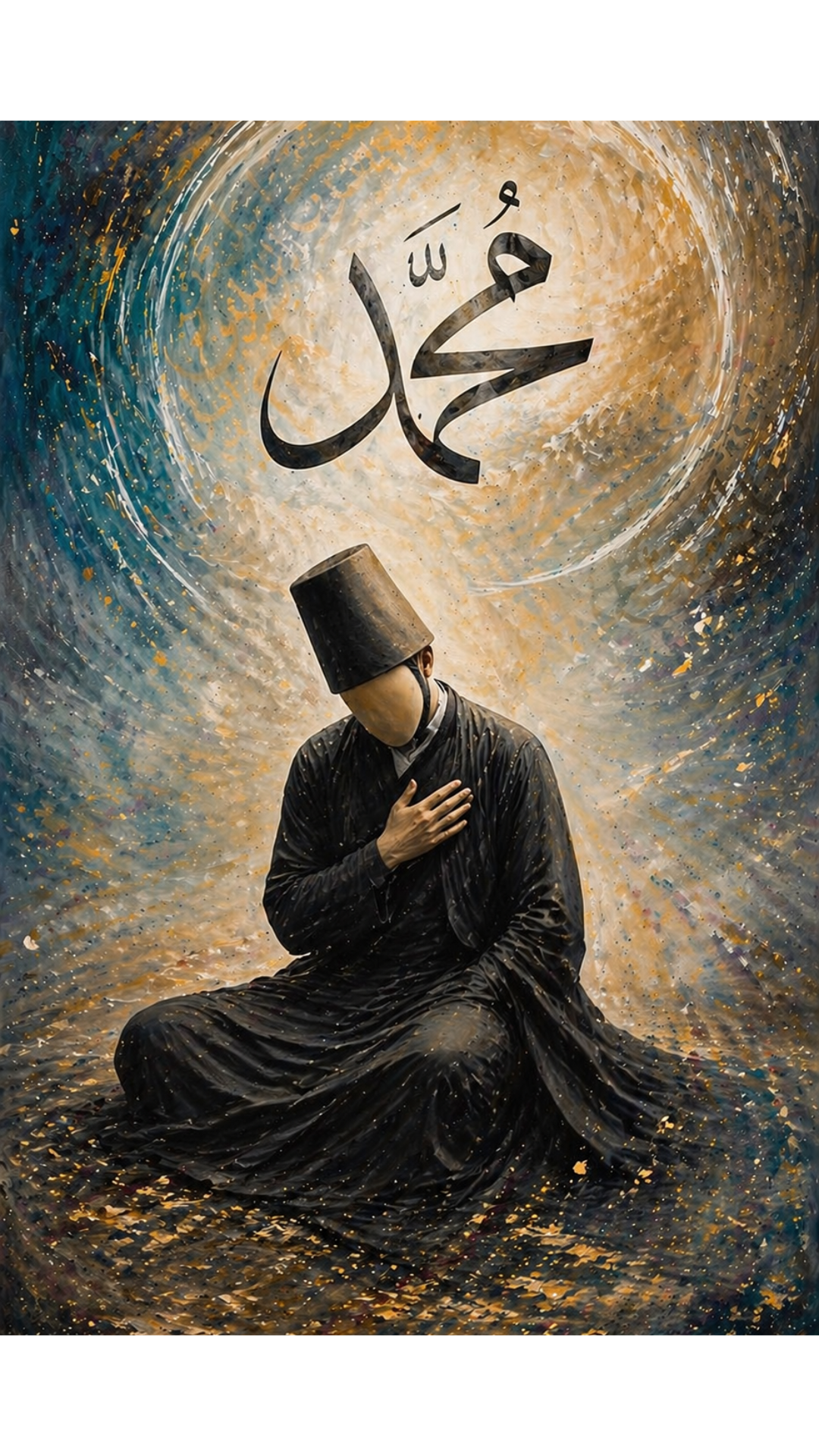 Limited Edition PRINT of my Original Sufi Mystical Muslim on Cartridge Paper - No Frame (Size: A4 & A3)