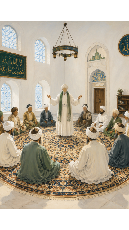 Limited Edition PRINT of my Original Mystical Muslim Ancient Sufi Zikr on Cartridge Paper - No Frame (Size: A4 & A3)