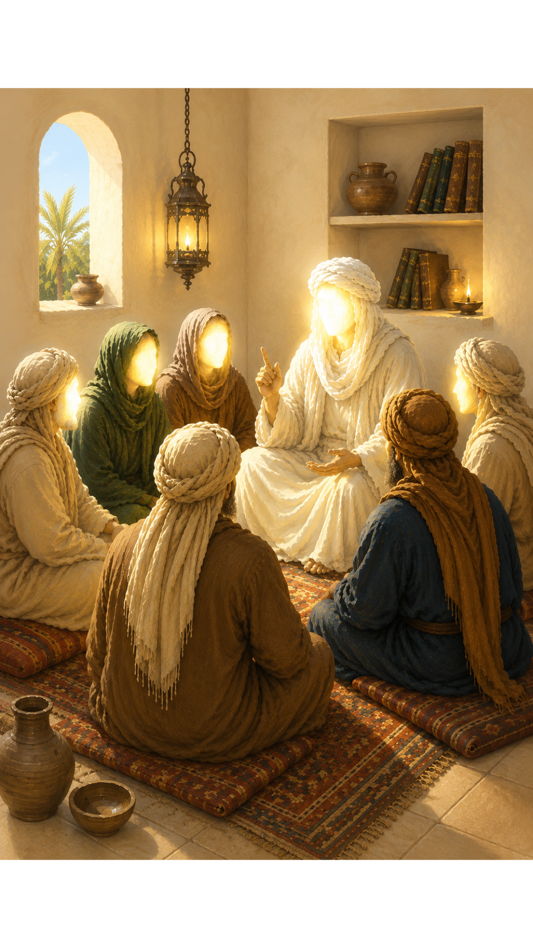 Limited Edition PRINT of my Original Oil Painting of Early Followers of Prophet Muhammad Muslim Painting on Cartridge Paper - No Frame (Size: A4 & A3)