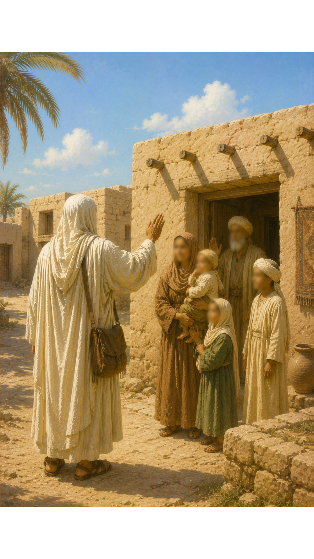 Limited Edition PRINT of my Original Oil Painting of Prophet Muhammad and Farewell to family - Muslim Painting on Cartridge Paper - No Frame (Size: A4 & A3)