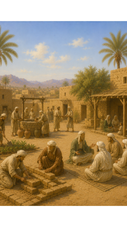 Limited Edition PRINT of my Original Oil Painting of Prophet Muhammad Establishing peaceful community - Muslim Painting on Cartridge Paper - No Frame (Size: A4 & A3)