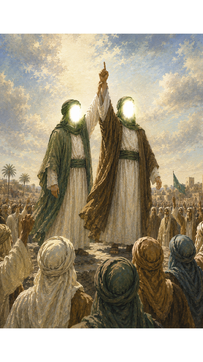 Limited Edition PRINT of my Original Prophet & Imam Ali Muslim Acrylic Painting on Cartridge Paper - No Frame (Size: A4 & A3)