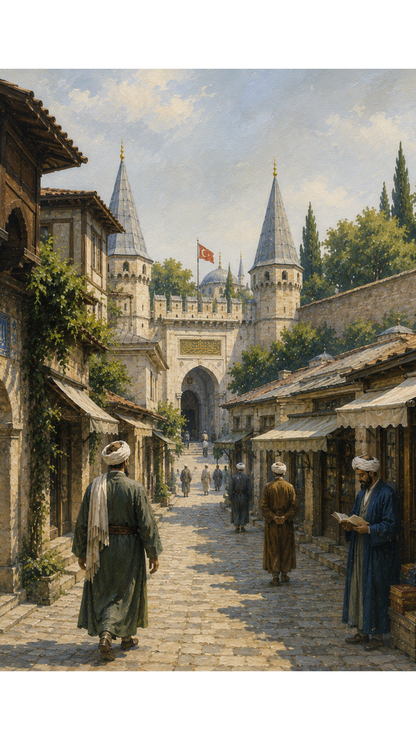Limited Edition PRINT of my Original Acrylic Painting of Ancient Topkapi Palace, Turkey - Muslim Painting on Cartridge Paper - No Frame (Size: A4 & A3)