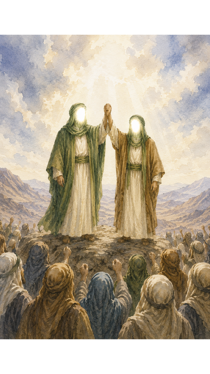 Limited Edition PRINT of my Original Prophet & Imam Ali Muslim Acrylic Painting on Cartridge Paper - No Frame (Size: A4 & A3)