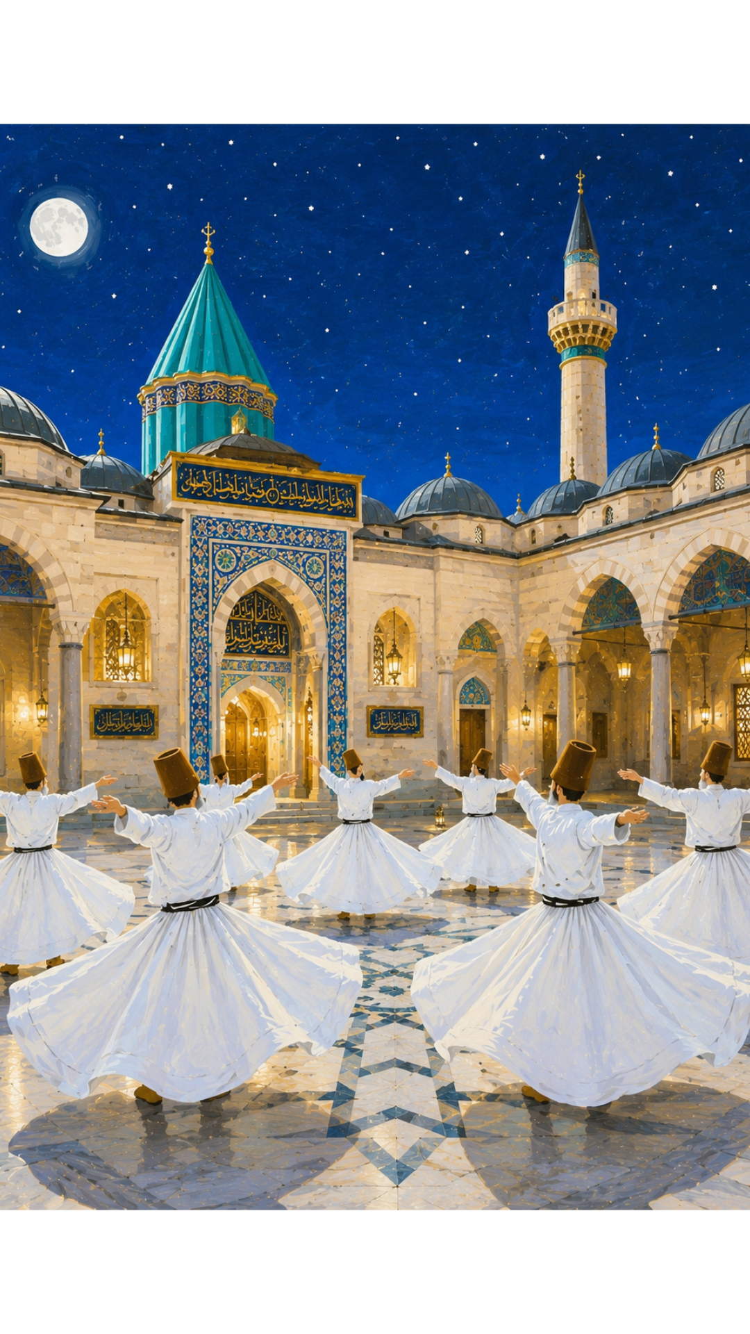 Limited Edition PRINT of my Original Mystical Muslim Ancient Sufi Whirling on Cartridge Paper - No Frame (Size: A4 & A3)