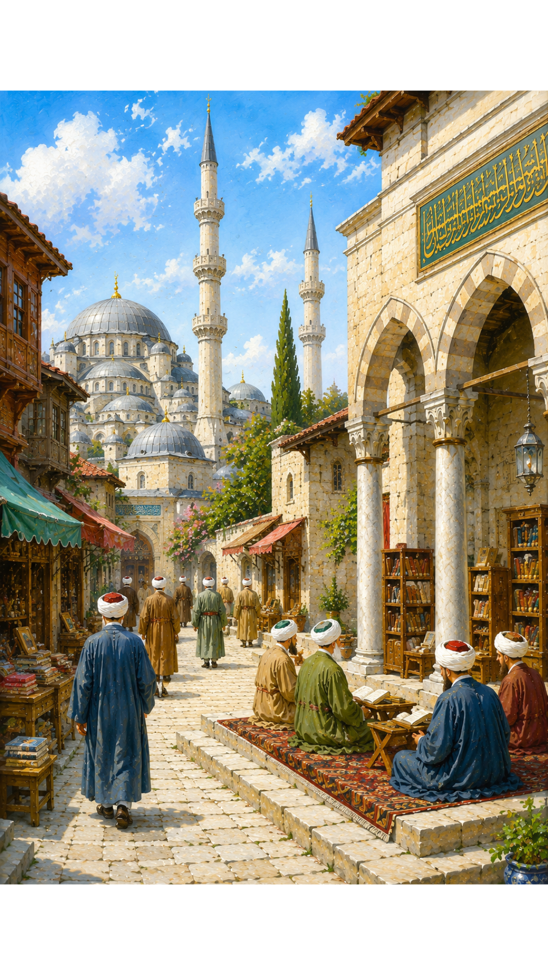 Limited Edition PRINT of my Original Acrylic Painting Ancient Turkey - Muslim Painting on Cartridge Paper - No Frame (Size: A4 & A3)