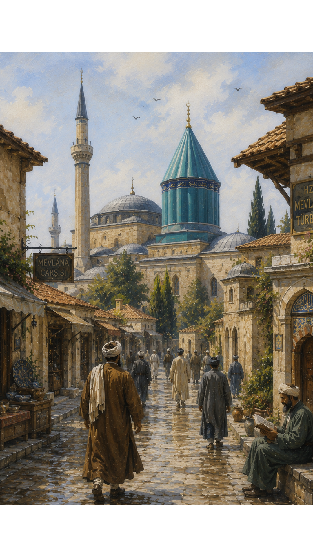 Limited Edition PRINT of my Original Acrylic Painting of Mevlana Rumi Tomb, Konya, Turkey - Muslim Painting on Cartridge Paper - No Frame (Size: A4 & A3)