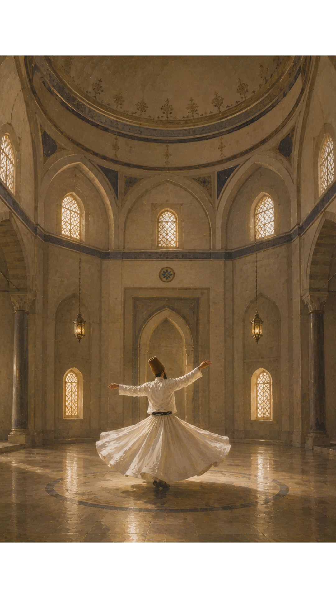 Limited Edition PRINT of my Original Mystical Muslim Ancient Sufi Whirling on Cartridge Paper - No Frame (Size: A4 & A3)
