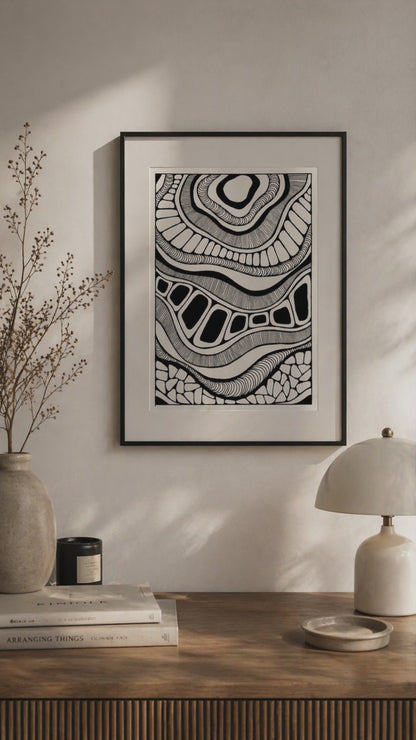 Hand Drawn Doodle Art on Cartridge Paper- No Frame (Size A4 & A3)